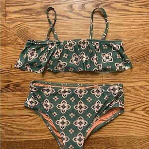 O'Neill Girls Swimsuits Bikini set in Green with Floral Design